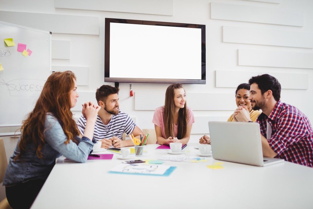 team in a meeting