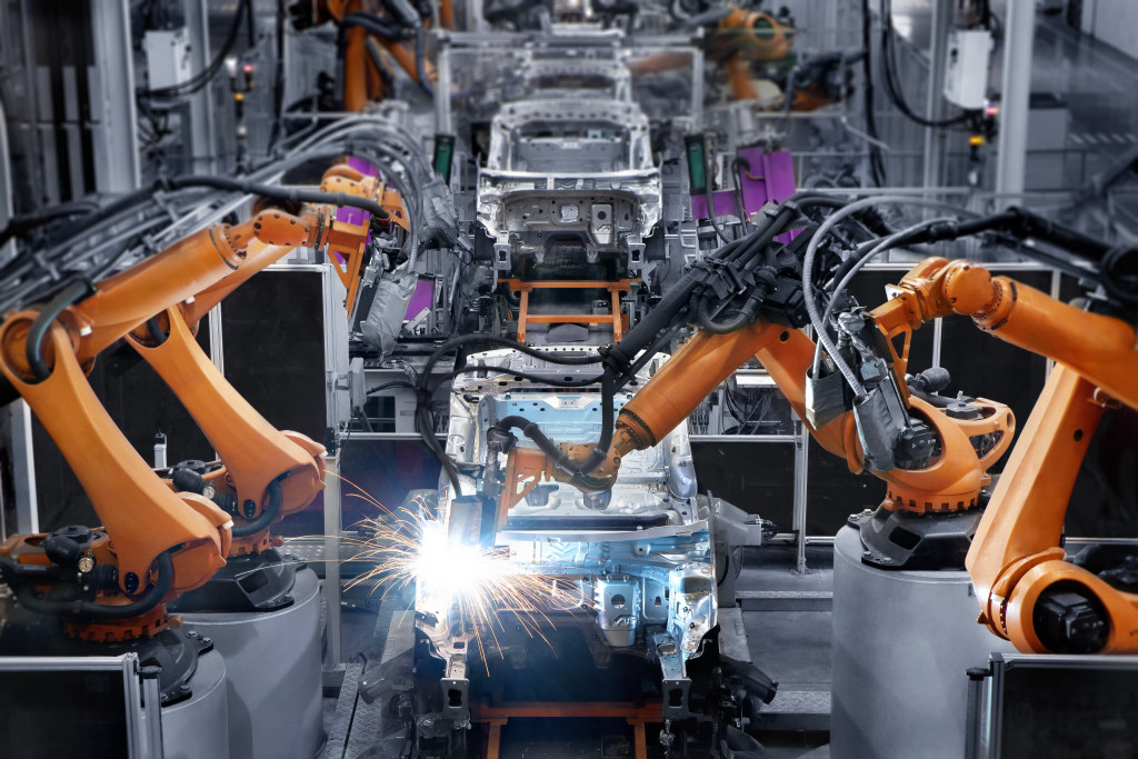 An automated automotive manufacturing plant